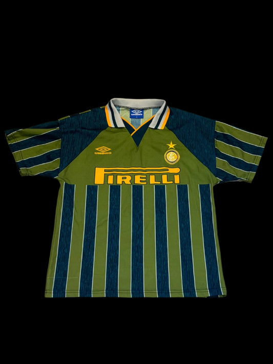 Inter Milan - Iconic Green Away Shirt  - Medium Mens -Umbro 1995/96